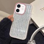For iPhone 11 Glitter Corrugated PC Hybrid TPU Phone Case(Pink)