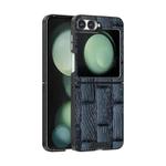 For Samsung Galaxy Z Flip6 5G ABEEL Beast Pattern 6D Micro-Embossed MagSafe Genuine Leather Phone Case(Blue)