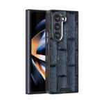 For Samsung Galaxy Z Fold5 5G ABEEL Beast Pattern 6D Micro-Embossed MagSafe Genuine Leather Phone Case(Blue)