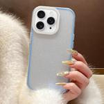 For iPhone 11 Pro Max Glitter Contrast Color PC Hybrid TPU Phone Case(Blue White)