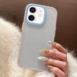 For iPhone 11 Glitter Contrast Color PC Hybrid TPU Phone Case(Pink Blue)