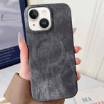 For iPhone 13 Denim MagSafe Magnetic PC + PU Phone Case(Dark Grey)