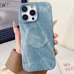 For iPhone 13 Pro Denim MagSafe Magnetic PC + PU Phone Case(Light Blue)