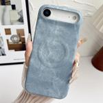 For iPhone 17 Air Denim MagSafe Magnetic PC + PU Phone Case(Light Blue)