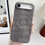 For iPhone 17 Air Denim MagSafe Magnetic PC + PU Phone Case(Dark Grey)