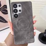 For Samsung Galaxy S23 Ultra 5G Denim MagSafe Magnetic PC + PU Phone Case(Dark Grey)