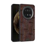 For Huawei Mate 70 ABEEL Beast Pattern 6D Micro-Embossed MagSafe Genuine Leather Phone Case(Brown)