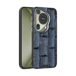 For Huawei Pura 70 Ultra ABEEL Beast Pattern 6D Micro-Embossed MagSafe Genuine Leather Phone Case(Blue)