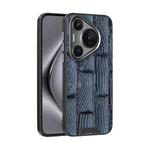 For Huawei Pura 70 ABEEL Beast Pattern 6D Micro-Embossed MagSafe Genuine Leather Phone Case(Blue)