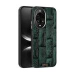 For Huawei nova 14 ABEEL Beast Pattern 6D Micro-Embossed MagSafe Genuine Leather Phone Case(Green)