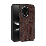 For Huawei nova 14 Pro ABEEL Beast Pattern 6D Micro-Embossed MagSafe Genuine Leather Phone Case(Brown)