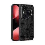 For Huawei Pura 80 Pro 5G / 80 Pro+ 5G ABEEL Beast Pattern 6D Micro-Embossed MagSafe Genuine Leather Phone Case(Black)