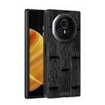 For Honor Magic V3 ABEEL Beast Pattern 6D Micro-Embossed MagSafe Genuine Leather Phone Case(Black)