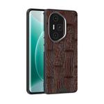 For Honor 300 Ultra ABEEL Beast Pattern 6D Micro-Embossed MagSafe Genuine Leather Phone Case(Brown)
