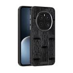 For Honor Magic7 Pro ABEEL Beast Pattern 6D Micro-Embossed MagSafe Genuine Leather Phone Case(Black)