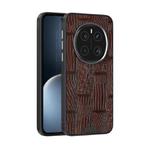For Honor Magic7 ABEEL Beast Pattern 6D Micro-Embossed MagSafe Genuine Leather Phone Case(Brown)