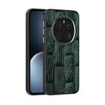 For Honor Magic7 ABEEL Beast Pattern 6D Micro-Embossed MagSafe Genuine Leather Phone Case(Green)