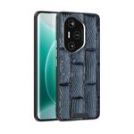 For Honor 300 Pro ABEEL Beast Pattern 6D Micro-Embossed Genuine Leather Phone Case(Blue)