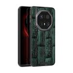 For Huawei Mate 70 RS Ultimate ABEEL Beast Pattern 6D Micro-Embossed Genuine Leather Phone Case(Green)