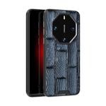 For Huawei Mate 60 RS Ultimate ABEEL Beast Pattern 6D Micro-Embossed Genuine Leather Phone Case(Blue)