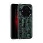 For Huawei Mate 60 RS Ultimate ABEEL Beast Pattern 6D Micro-Embossed Genuine Leather Phone Case(Green)