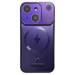 For iPhone 15 Plus Frameless Aromatherapy MagSafe Magnetic PC Phone Case(Purple)