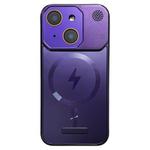 For iPhone 14 Plus Frameless Aromatherapy MagSafe Magnetic PC Phone Case(Purple)