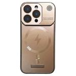 For iPhone 11 Pro Max Frameless Aromatherapy MagSafe Magnetic PC Phone Case(Gold)
