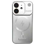 For iPhone 11 Frameless Aromatherapy MagSafe Magnetic PC Phone Case(Titanium Silver)