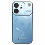 For iPhone 11 Frameless Aromatherapy MagSafe Magnetic PC Phone Case(Blue)