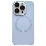 For iPhone 13 Pro Small Window Acrylic Glass Lens MagSafe Silicone Phone Case(Sierra Blue)