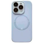 For iPhone 11 Pro Small Window Acrylic Glass Lens MagSafe Silicone Phone Case(Sierra Blue)