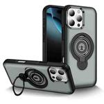 For iPhone 16 Pro Ring Holder Magnetic Phone Case(Grey)