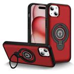For iPhone 15 Ring Holder Magnetic Phone Case(Red)