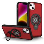 For iPhone 14 Plus Ring Holder Magnetic Phone Case(Red)