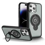 For iPhone 14 Pro Ring Holder Magnetic Phone Case(Grey)