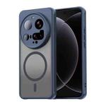 For Xiaomi 15 Ultra Fan Dun Series TPU Hybrid PC Frosted Magsafe Phone Case(Blue)