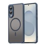 For Samsung Galaxy S25 Edge 5G Fan Dun Series TPU Hybrid PC Frosted Magsafe Phone Case(Blue)