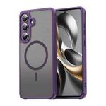 For Samsung Galaxy S25 FE 5G Fan Dun Series TPU Hybrid PC Frosted Magsafe Phone Case(Purple)