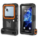 RedPepper 4th Generation Diving Protective Case for iPhone, Waterproof depth: 15m(Black Orange)