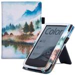 For Pocketbook PB616 Hand Rest Holder Painting Leather Smart Tablet Case(Landscape Painting)
