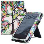 For Pocketbook PB616 Hand Rest Holder Painting Leather Smart Tablet Case(Lucky Tree)