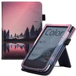 For Pocketbook PB616 Hand Rest Holder Painting Leather Smart Tablet Case(Night)
