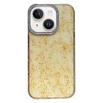For iPhone 15 Plus Diamond Frame Glitter PC Hybrid TPU Phone Case(Yellow)