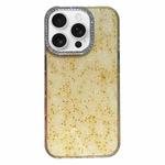 For iPhone 12 Pro Diamond Frame Glitter PC Hybrid TPU Phone Case(Yellow)
