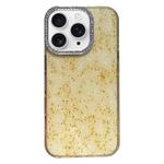 For iPhone 11 Pro Max Diamond Frame Glitter PC Hybrid TPU Phone Case(Yellow)