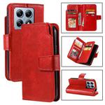 For Xiaomi 14T Tri-Fold 9-Card Wallets Leather Phone Case(Red)