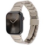 For Apple Watch 42mm / 41mm / 40mm / 38mm I-Shaped Folding Magnetic Buckle Metal Watch Band(Titanium Color)