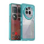 For Nothing Phone 3a Pro Colorful Series Acrylic Hybrid TPU Phone Case(Transparent Blue)