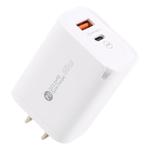 AR-PD12 65W QC3.0 USB and USB-C / Type-C PD Quick Charger, US Plug(White)
